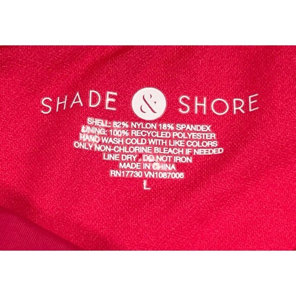 Shade & Shore - Women's High Waisted Tie Side Bikini Bottom - Pink - Large(12-14 - Picture 5 of 8